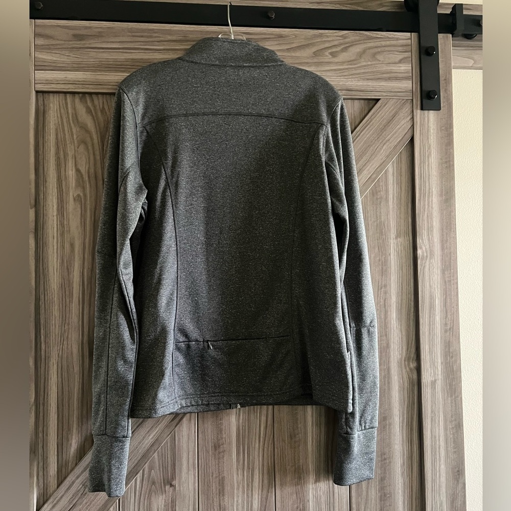 Gray Full-Zip Athletic Jacket - image 2